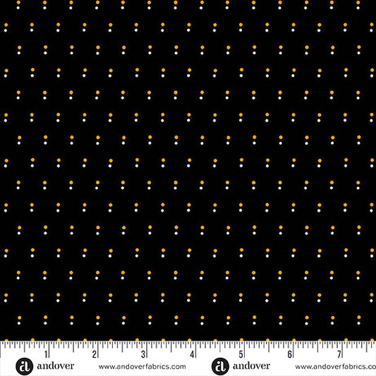 Andover Fabrics Nightfall by Andover Fabrics - Shadow Dot Black