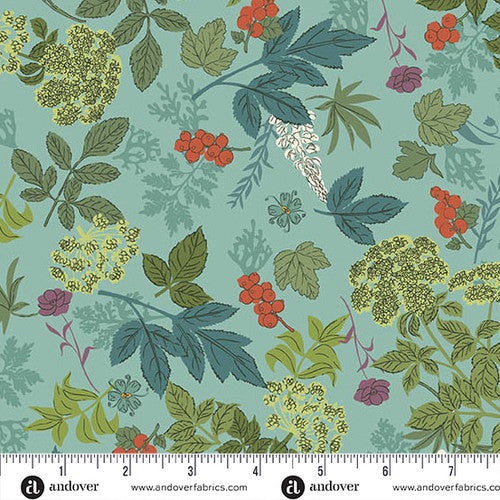 Andover Fabrics Nordic Summer by Gudrun Erla of GE Designs - Wild Flora Hot Spring