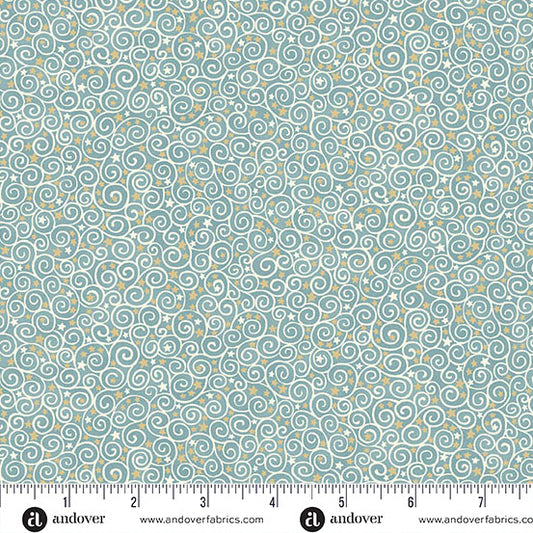 Makower UK Charmed - Scroll Teal