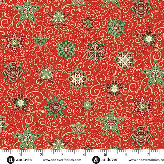 Makower UK Adorn - Star Red