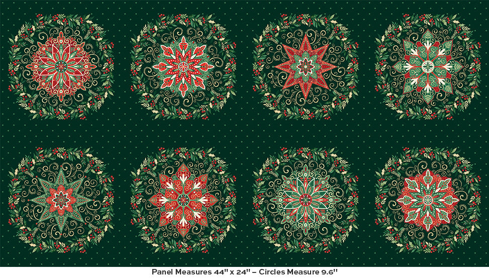 Makower UK Adorn - Circles Green