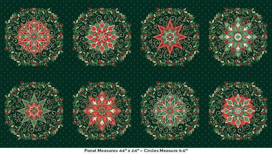 Makower UK Adorn - Circles Green