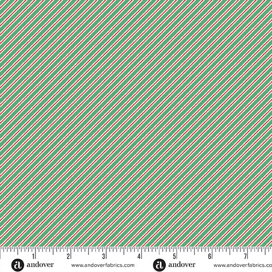 Makower UK The Nutcracker - Candy Cane Stripe Green