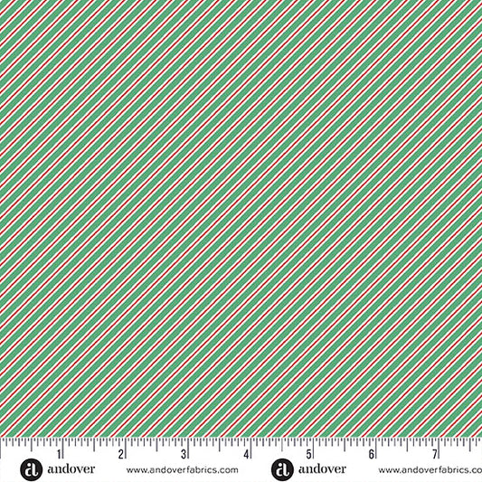Makower UK The Nutcracker - Candy Cane Stripe Green