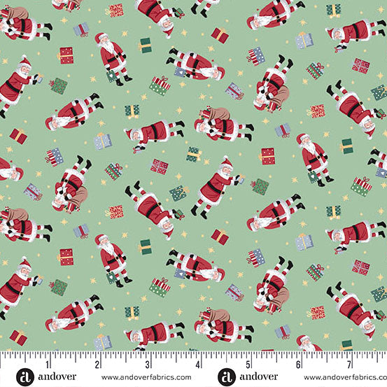 Makower UK Country Christmas - Santa Green