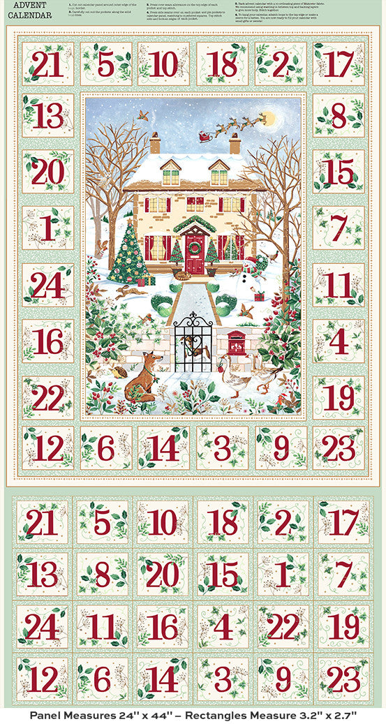 Makower UK Country Christmas - Advent Green