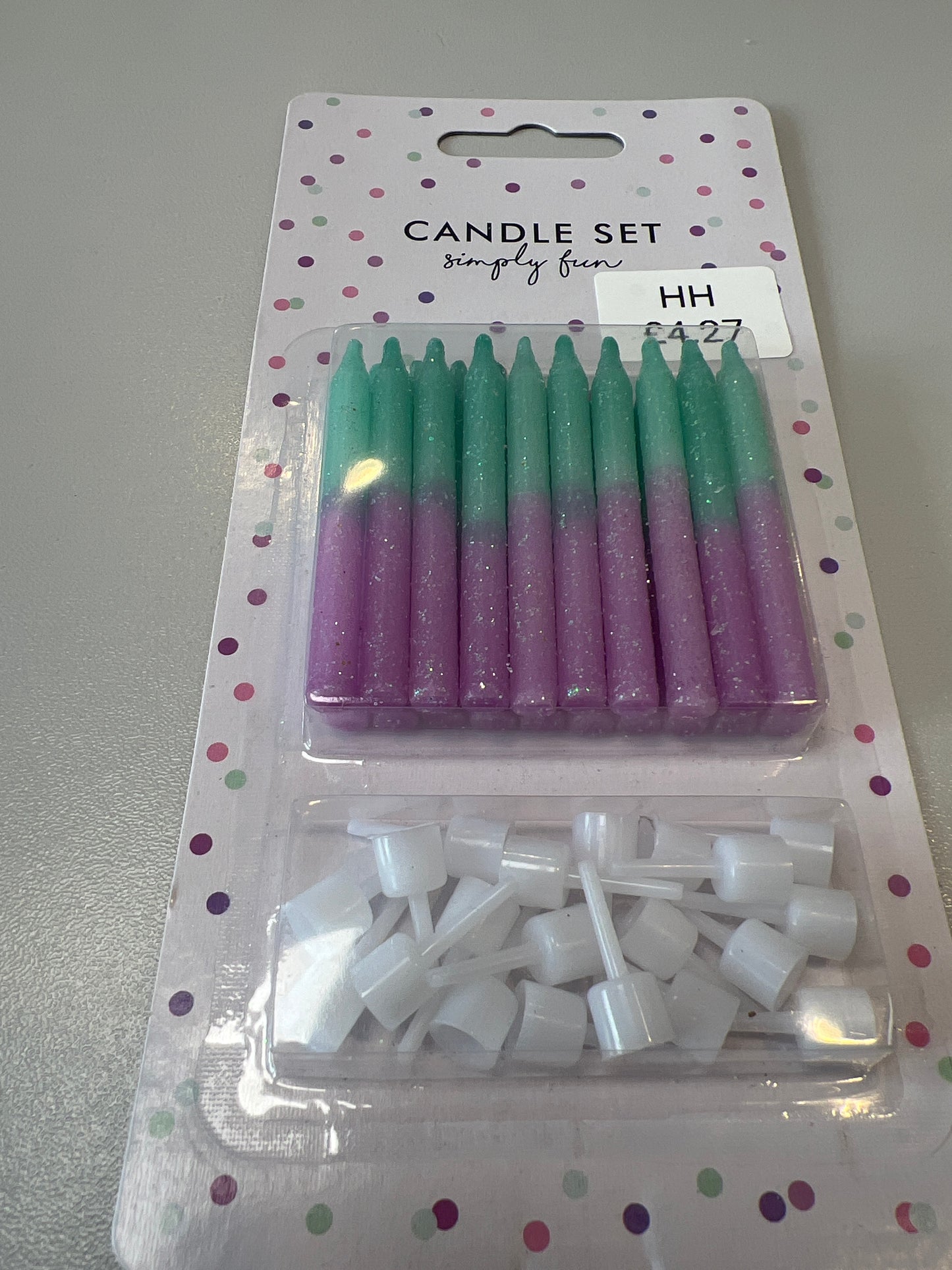 Mermaid ombré candles