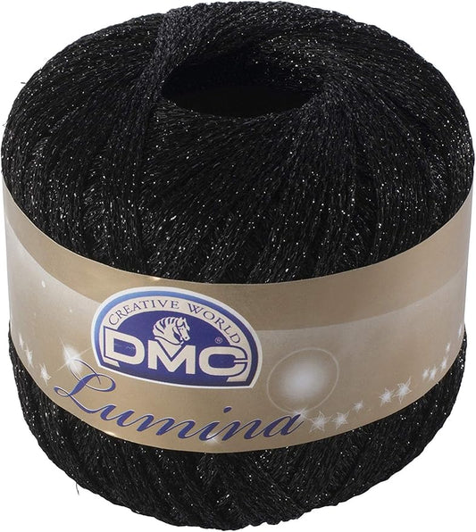 DMC yarn in black - texture detail