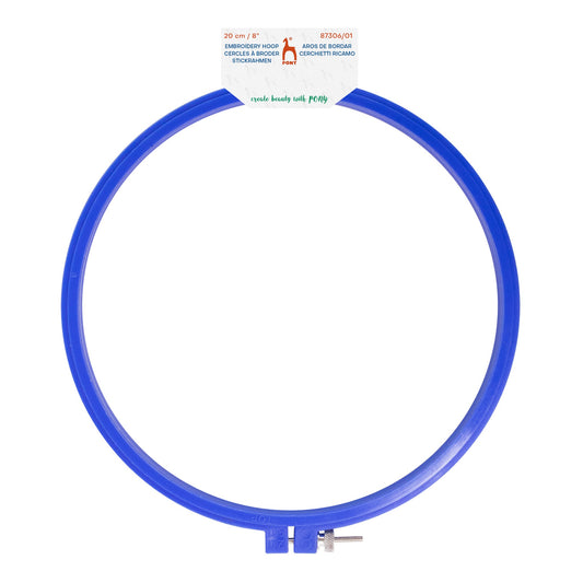 Pony Plastic Embroidery Hoop 20cm Blue