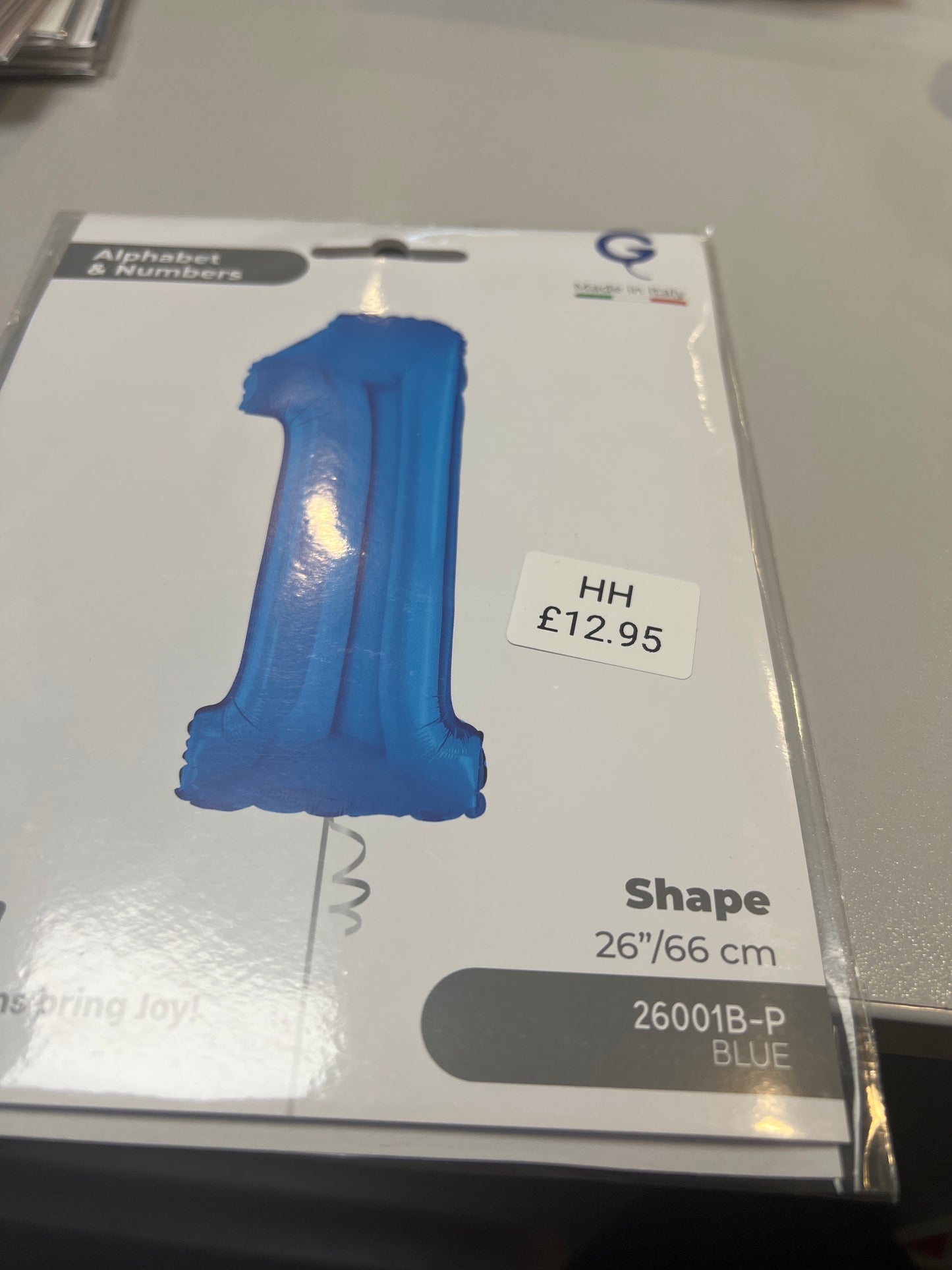 Helium No 1 balloon blue