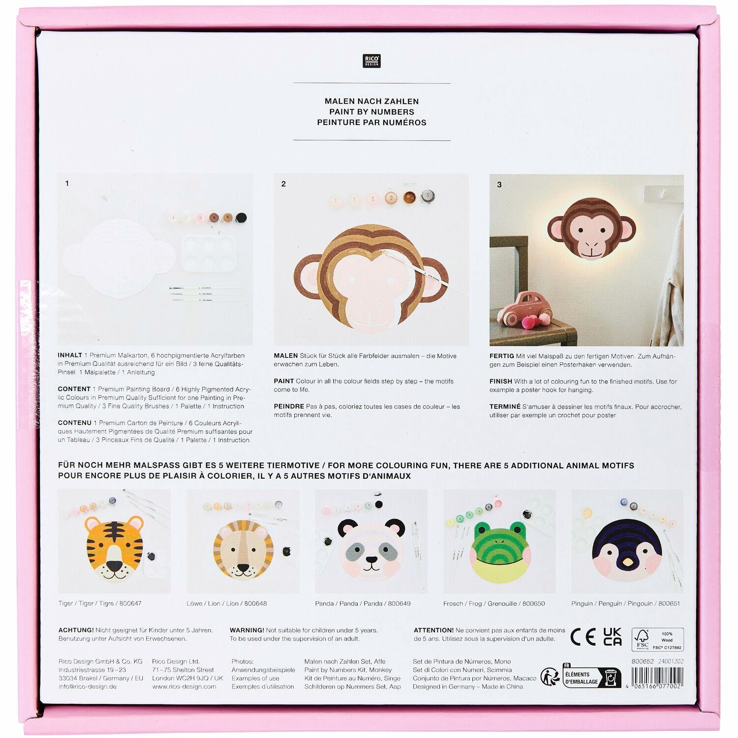 Rico PAINTING BY NUMBERS MONKEY
1 PIECE - Image 2