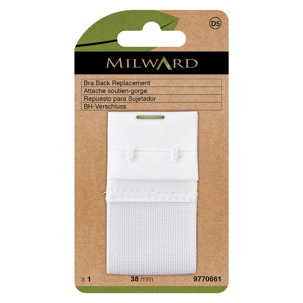 Milward Bra Back Replacement 38mm White