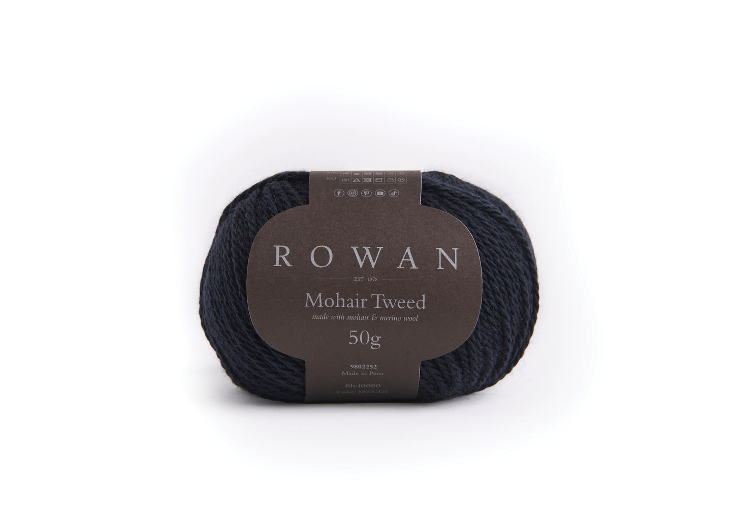 Rowan Mohair Tweed 50g - Midnight