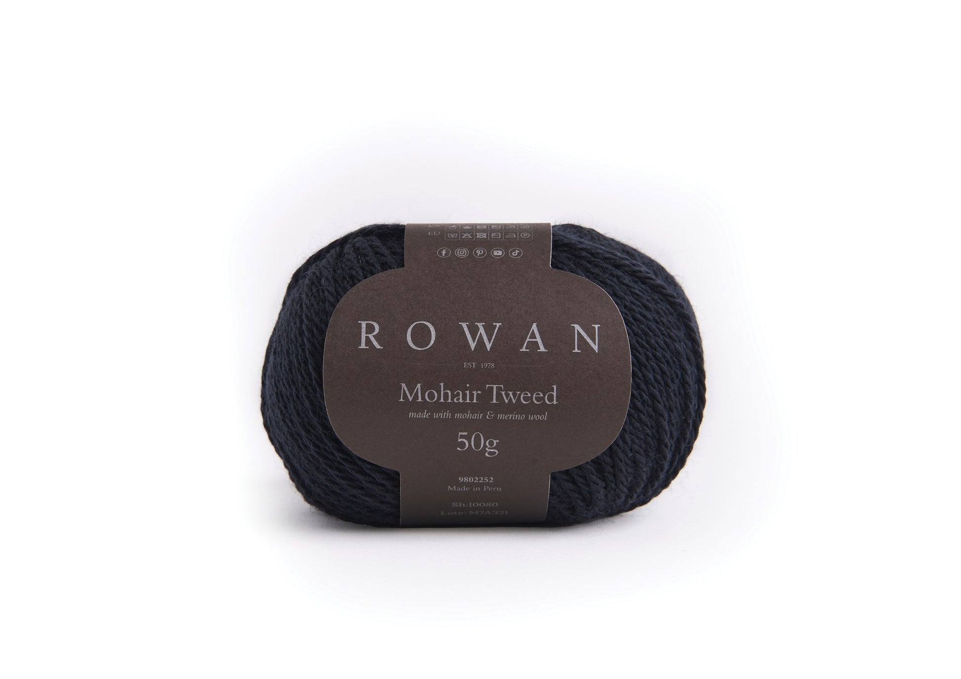 Rowan Mohair Tweed 50g - Midnight