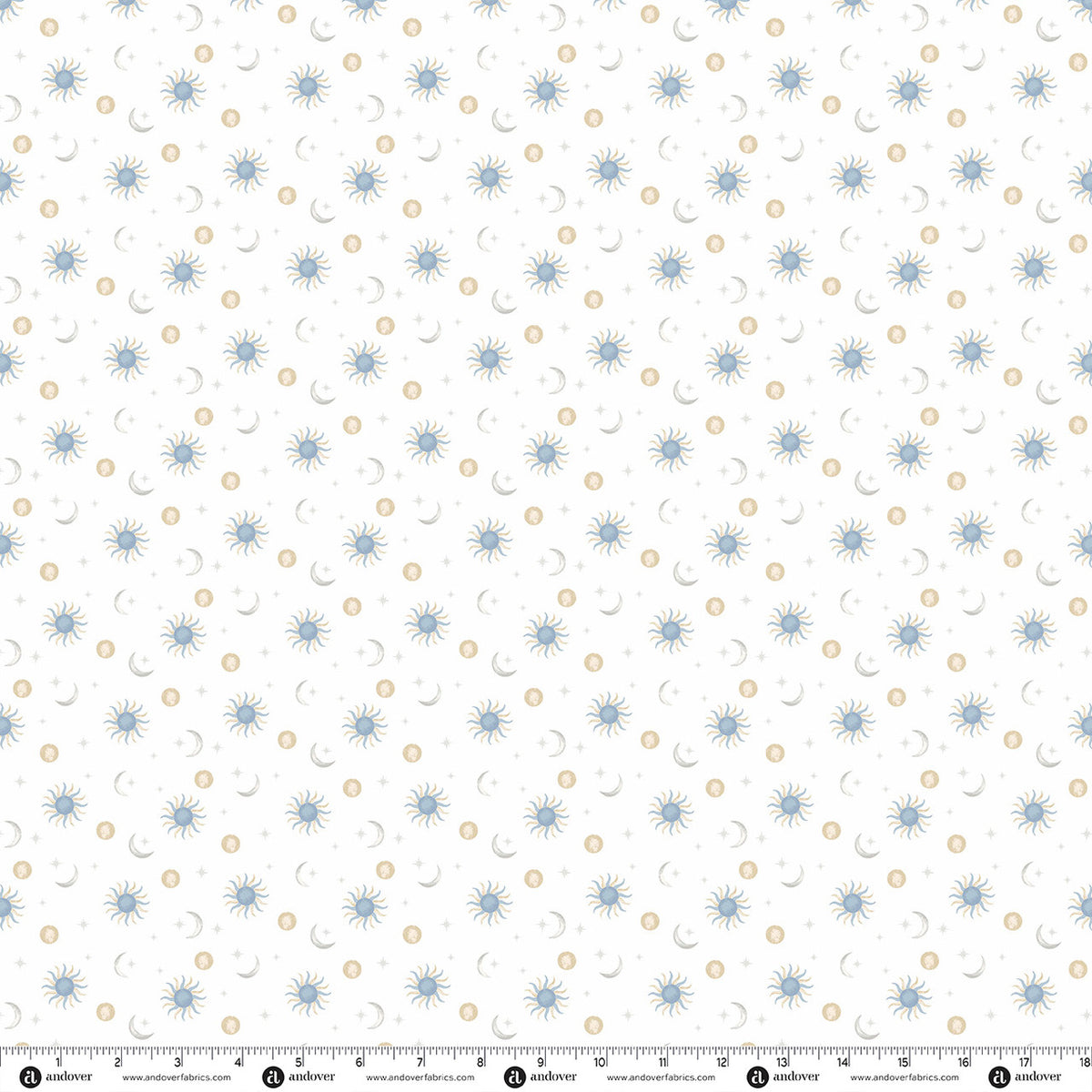 Andover Fabrics Midnight Garden - Celestial Waltz Ivory Beige