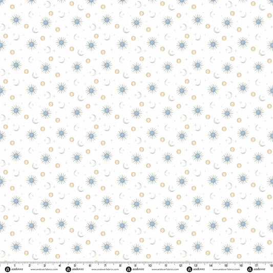 Andover Fabrics Midnight Garden - Celestial Waltz Ivory Beige