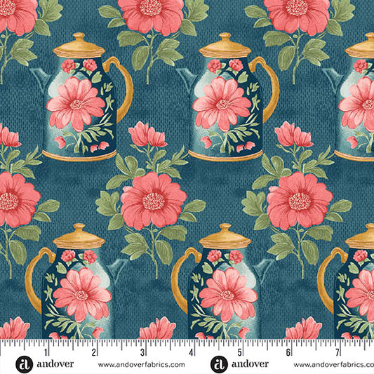 Andover Fabrics Sparrow Falls - Afternoon Tea Deep Prussian