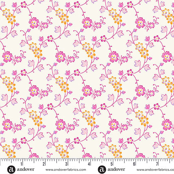 Andover Fabrics Beloved Blossoms - Meander Blush