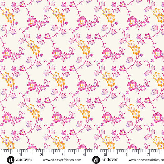 Andover Fabrics Beloved Blossoms - Meander Blush