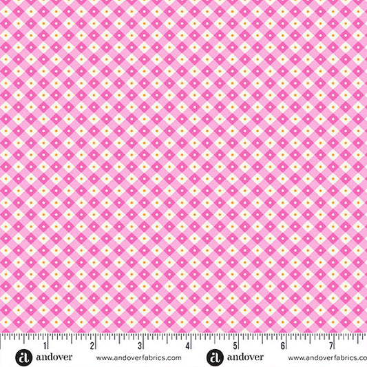 Andover Fabrics Beloved Blossoms - Checker Dot Pink