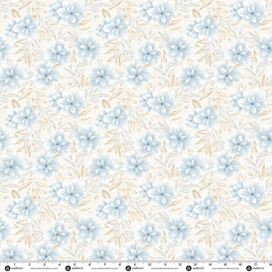 Andover Fabrics Midnight Garden - Midnight Garden Ivory Dusk