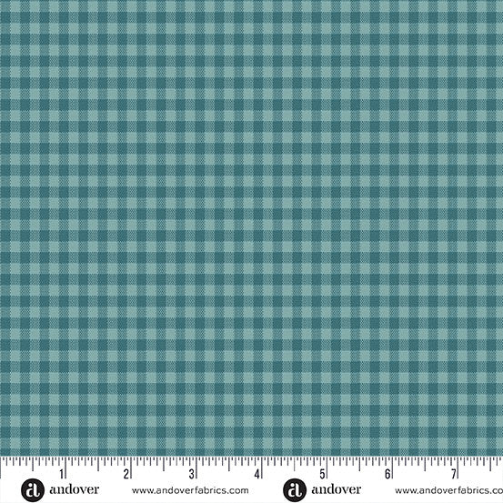 Andover Fabrics Quiltessential Minis - Gingham Peacock
