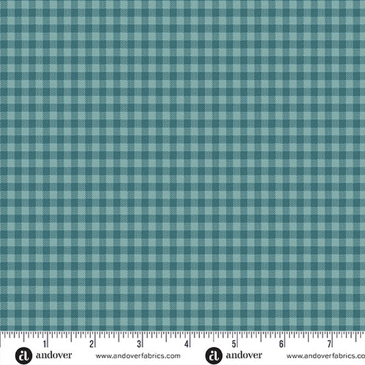 Andover Fabrics Quiltessential Minis - Gingham Peacock