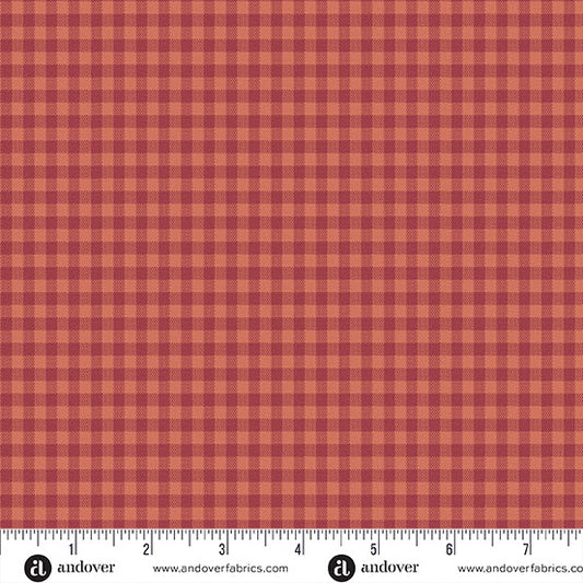 Andover Fabrics Quiltessential Minis - Gingham Blood Orange