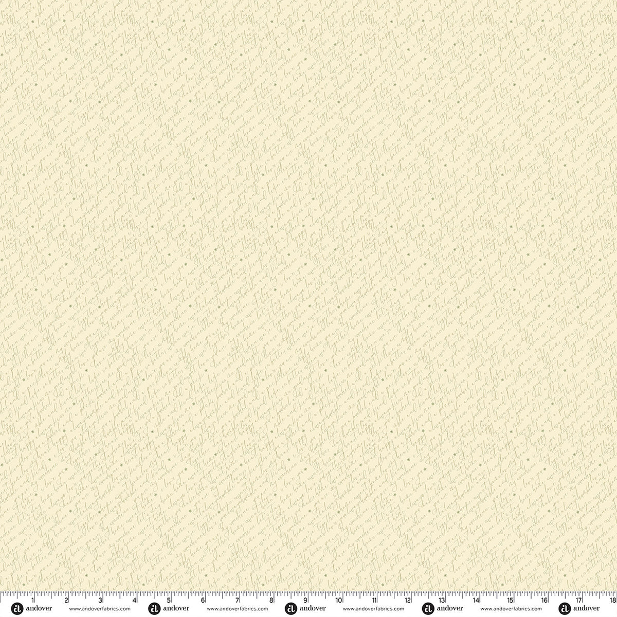 Andover Fabrics Backroad Blooms - Sentiments Buttercream