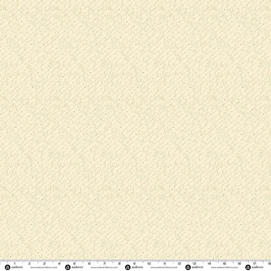 Andover Fabrics Backroad Blooms - Sentiments Buttercream