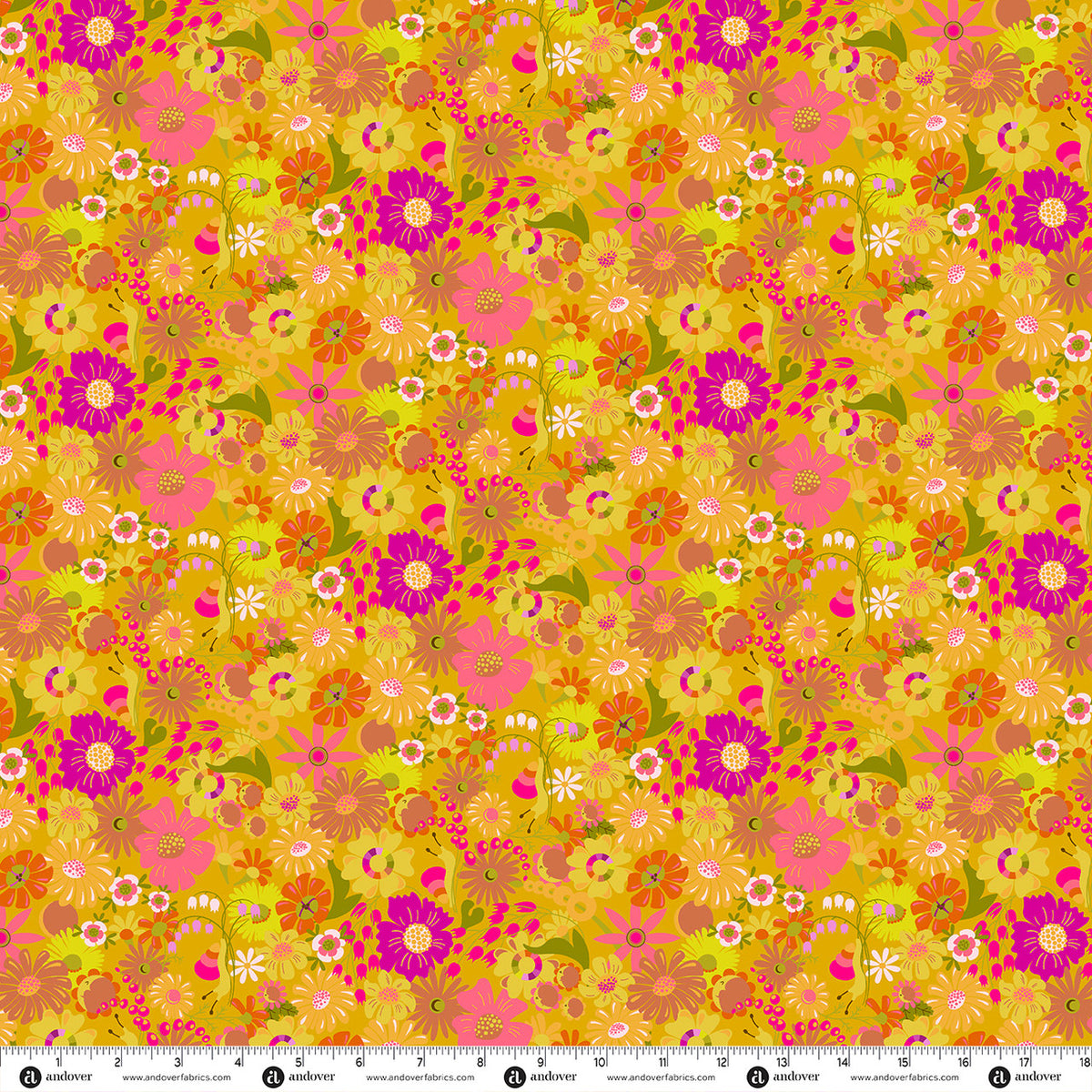 Andover Fabrics Menagerie - Snail Honey