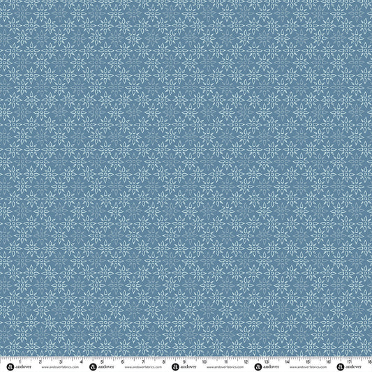 Andover Fabrics Liberty Garden - Makers Mark Stonebath Blue