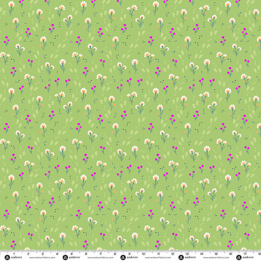 Andover Fabrics Bunny Hops - Floral Footprints Sprout