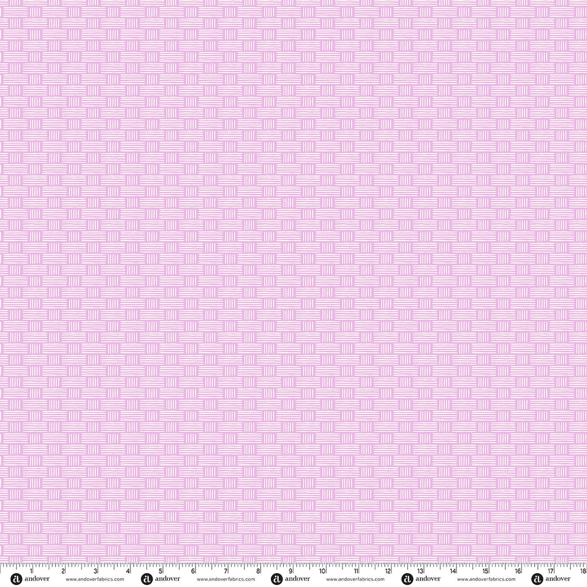 Andover Fabrics Bunny Hops - Basket Weave Lilac