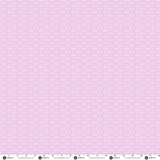 Andover Fabrics Bunny Hops - Basket Weave Lilac