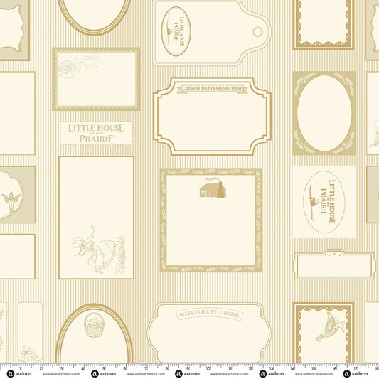 Andover Fabrics Icons - Quilt Labels Cream
