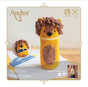 Anchor Crochet Kit Pencil Case Lion