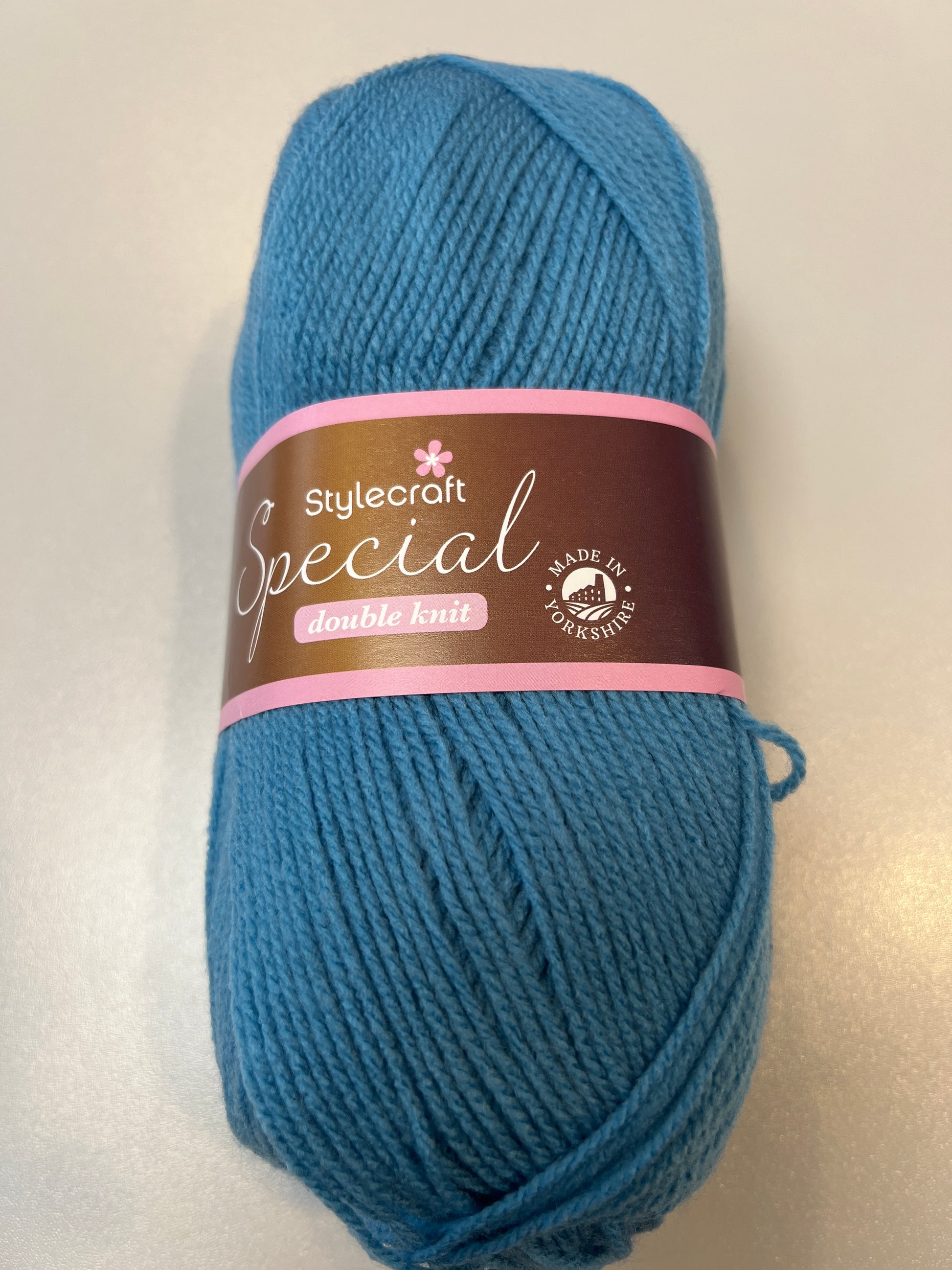 Stylecraft yarn in blue - close up detail