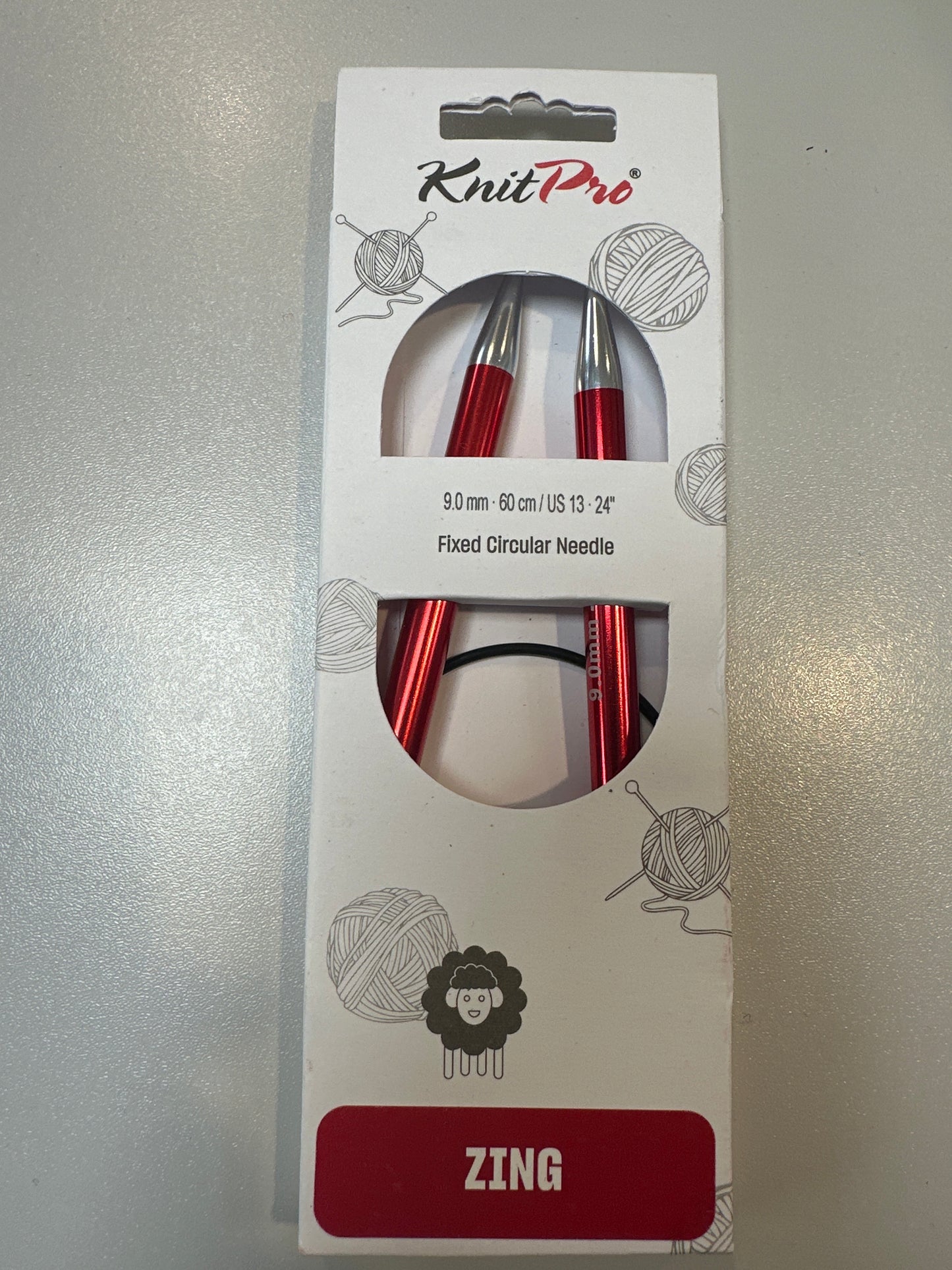 KnitPro Zing 9mm/60cm Fixed Circular Needle