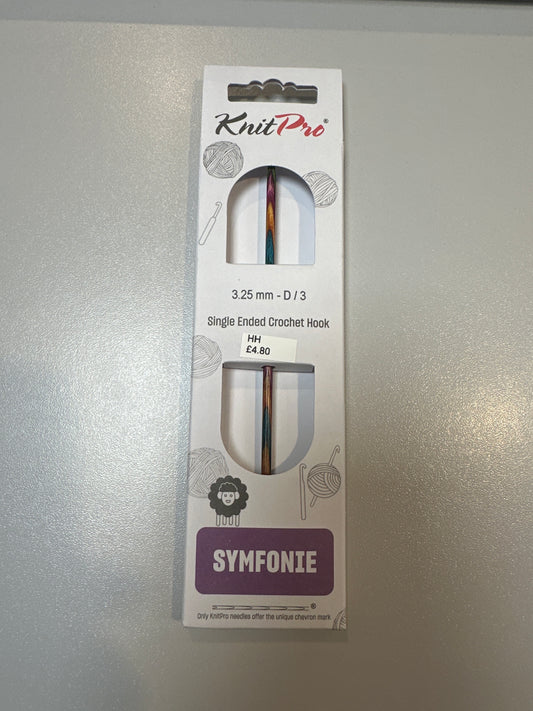 KnitPro Symfonie single ended crochet hook