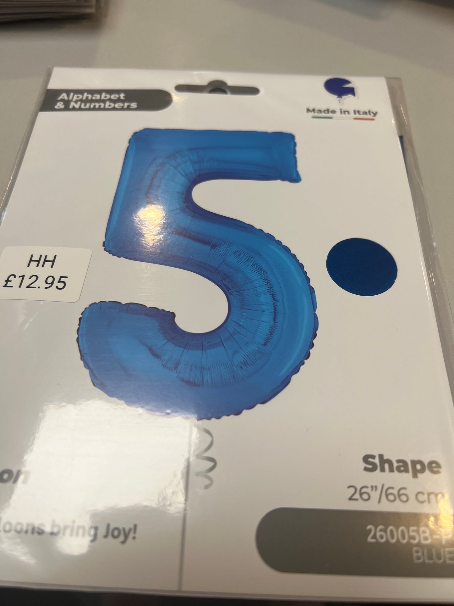 Helium No 5 balloon blue