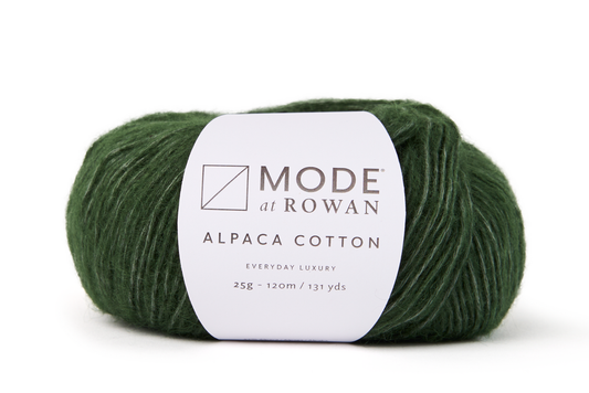 Rowan yarn in green, cotton blend