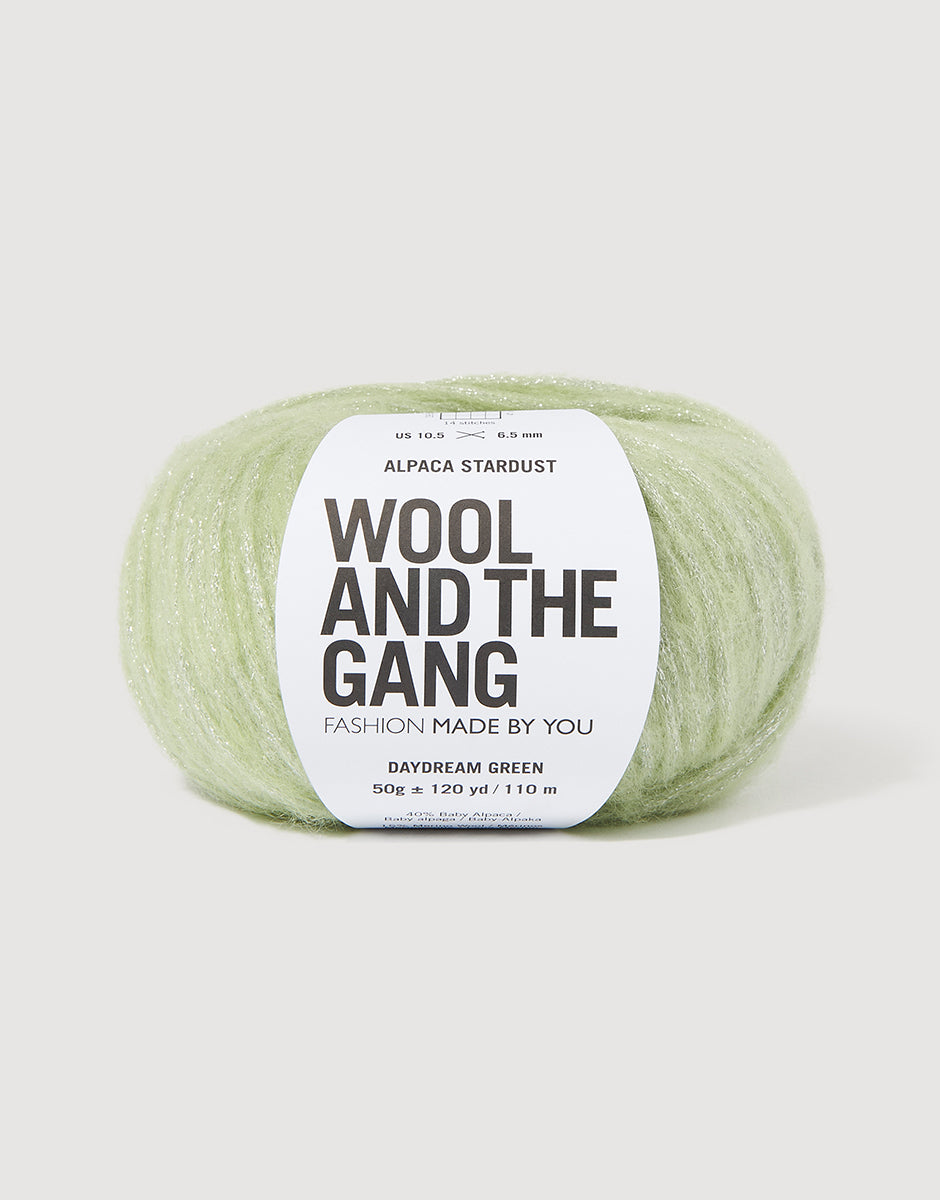 Wool and the Gang Alpaca Stardust 50g - Daydream Green