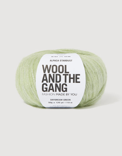 Wool and the Gang Alpaca Stardust 50g - Daydream Green