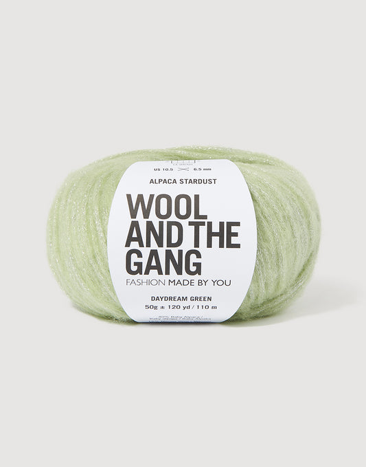 Wool and the Gang Alpaca Stardust 50g - Daydream Green