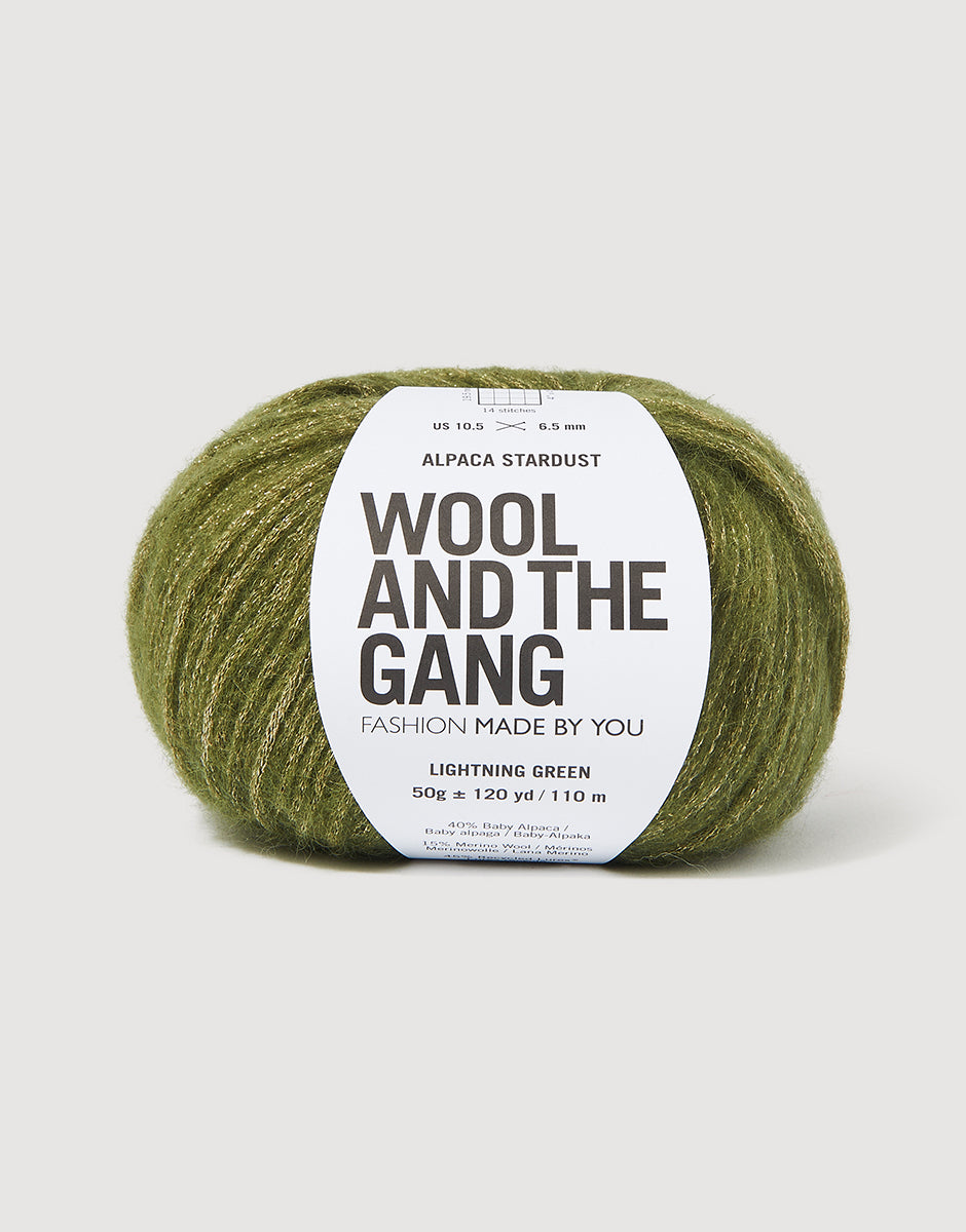 Wool and the Gang Alpaca Stardust 50g - Lightning Green