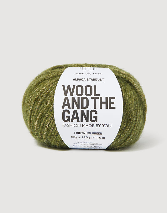 Wool and the Gang Alpaca Stardust 50g - Lightning Green