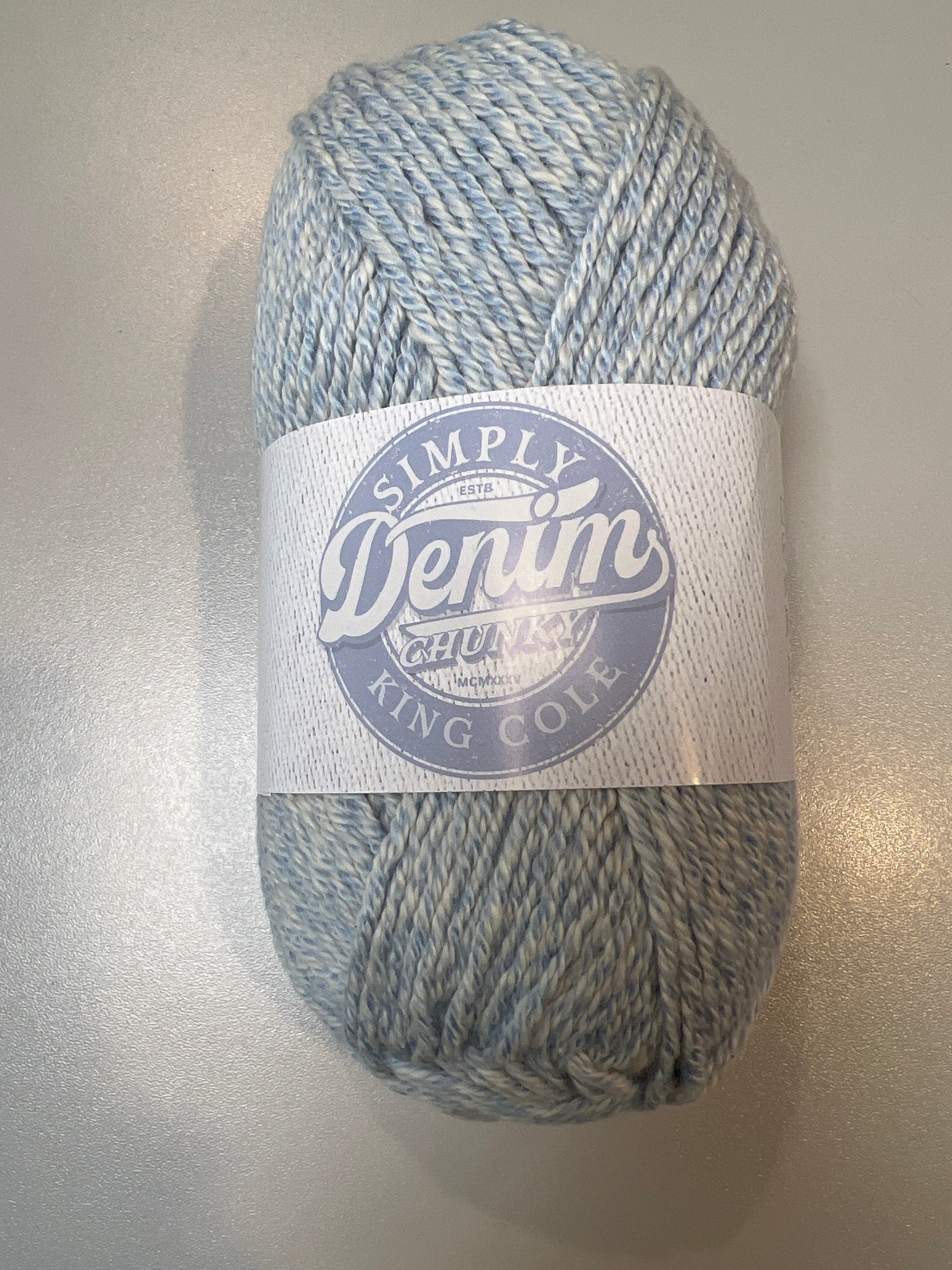 King Cole yarn in sky - close up detail