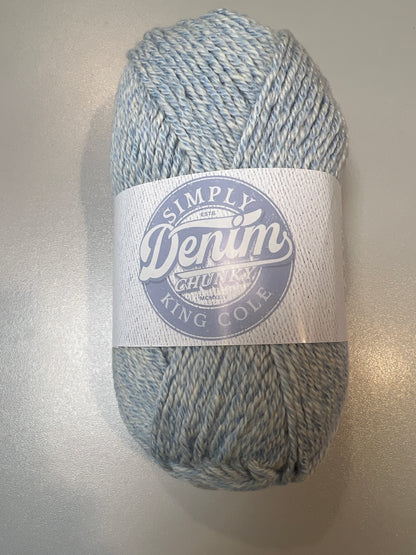 King Cole yarn in sky - close up detail