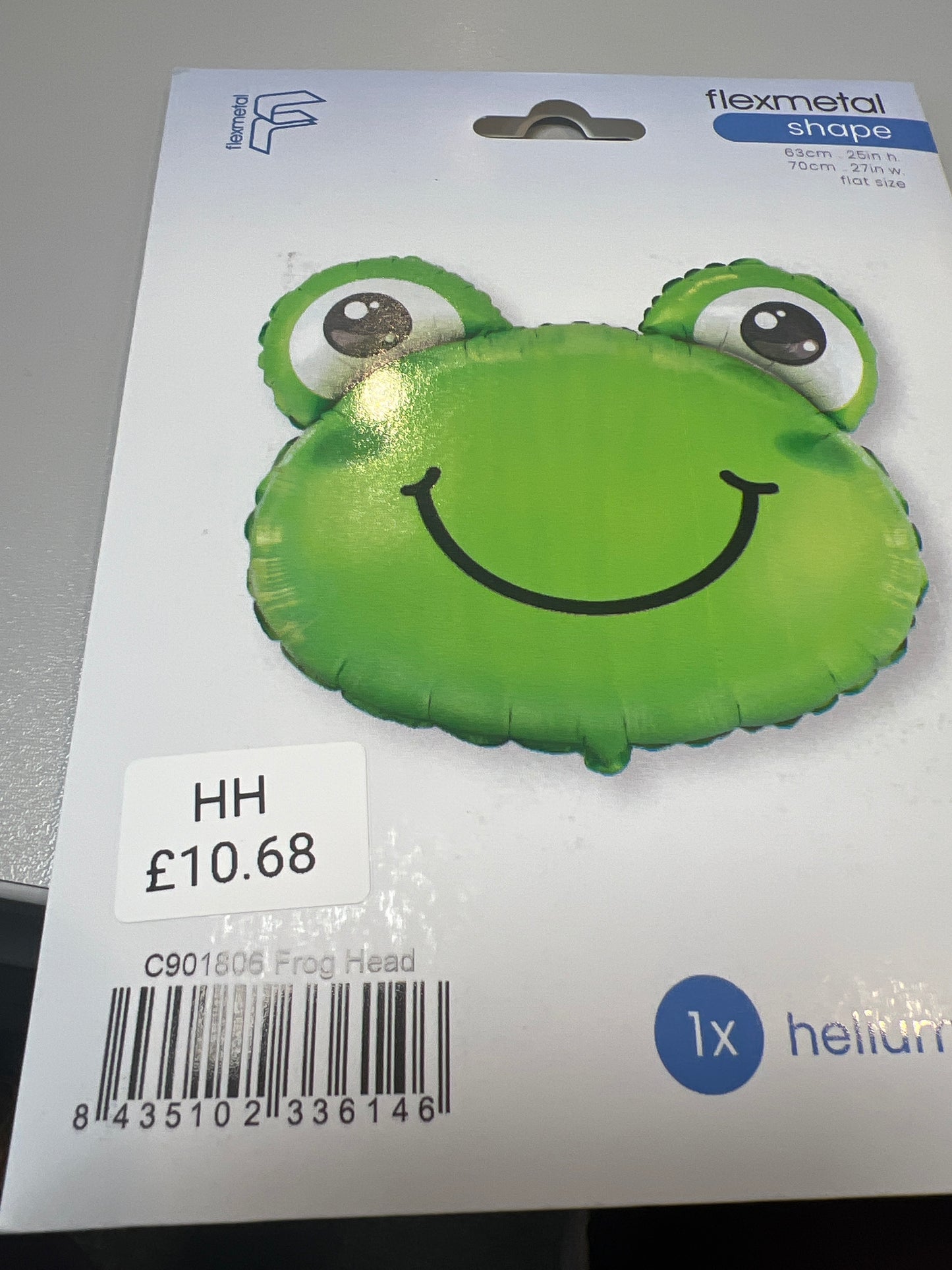 Helium frog head balloon